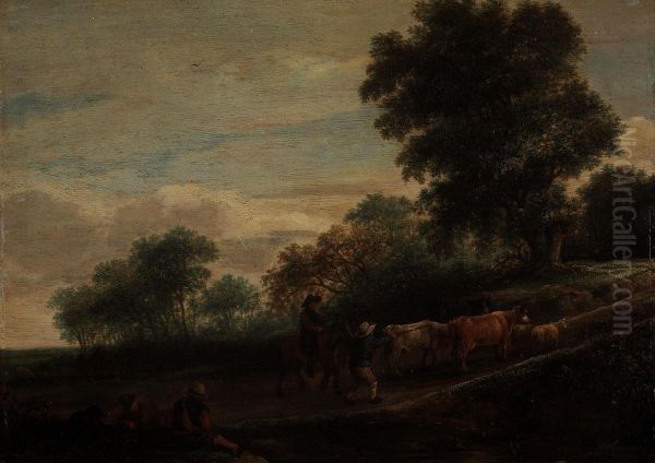 Landscape with Shepherds and Cattle - view 1