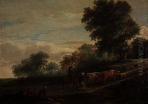 Landscape with Shepherds and Cattle by Adriaen van Ostade
