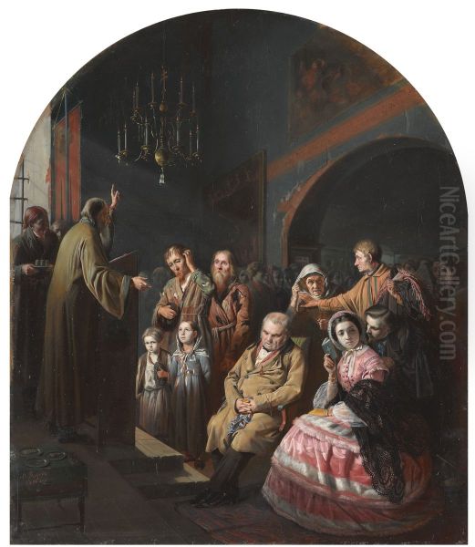A village sermon - view 1