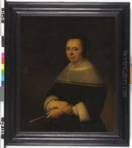 Portret van Sarah Looten by Anthonie Palamedesz.