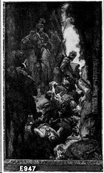 Scene uit een gevecht met Don Quichotte - view 1