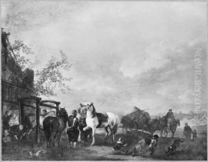 The Farrier's Shop by Philips Wouwerman
