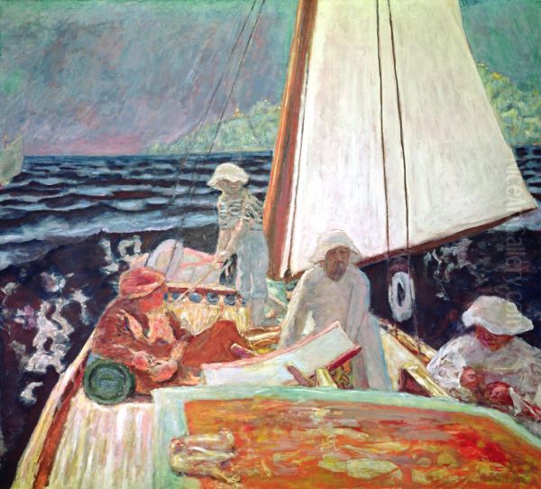 Signac and his friends in boat - view 1