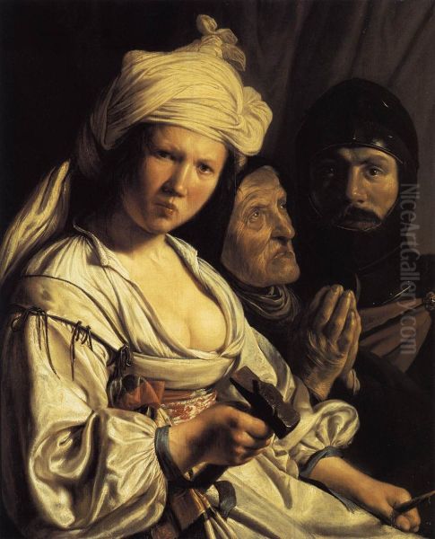 Jael, Deborah and Barak - view 1