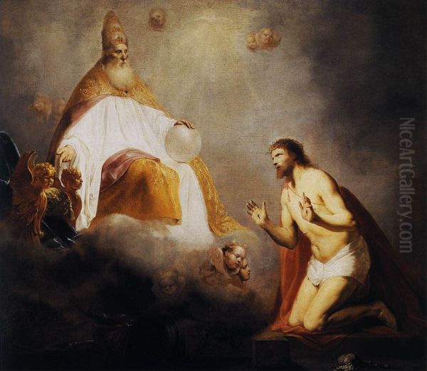God nodigt Christus uit plaats te nemen aan zijn rechterhand - view 1