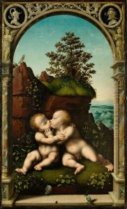 Holy Infants Kissing by Joos van Cleveand workshop