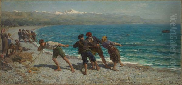 Fishermen atMenton - view 1