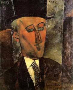 Portrait of french writer and painterMax Jacob(1876-1944). by Amedeo Modigliani