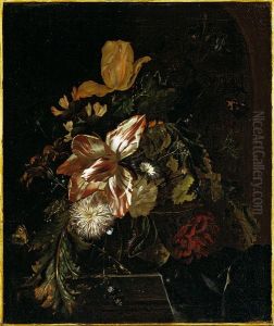 Flowers in a glass vase Flowers in a glass vase