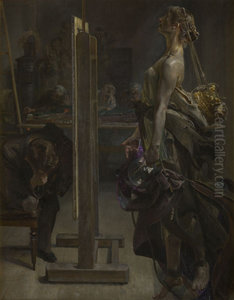 Painter's inspiration. by Jacek Malczewski