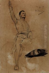 Homem a Cavalo - Estudo 4/6 Homem a Cavalo - Estudo 4/6