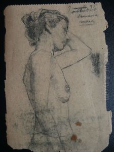 Nu feminino - Desmembrado de um caderno de anotacoes by Eliseu Visconti