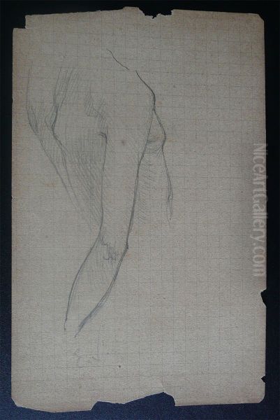 Dorso de mulher - Estudo para "Oreadas" - Desmembrado de um caderno de anotacoes - view 1