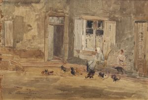 Figuras e galinhas by Eliseu Visconti