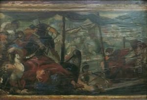 Batalha de Lepanto - Copia de Tintoretto by Eliseu Visconti
