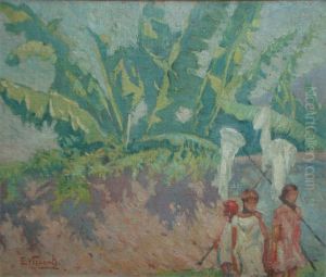 Bananeiras - Estudo para "Garotos da Ladeira" by Eliseu Visconti