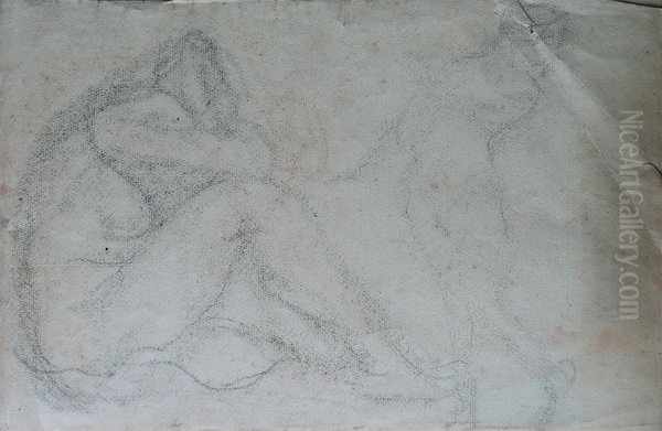 Nus femininos - verso da obra D498 - view 1