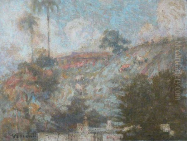 Morro de Santo Antonio com palmeiras - view 1