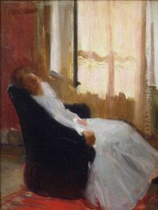 Moca recostada - Estudo para "A convalescente" by Eliseu Visconti