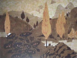 Paisagem - Estudo para marchetaria Paisagem - Estudo para marchetaria
