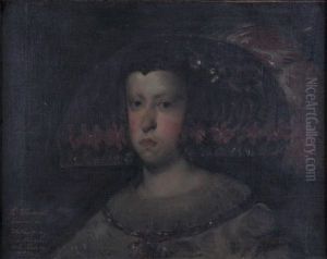 Mariana D'Austria - Copia de Velasquez by Eliseu Visconti