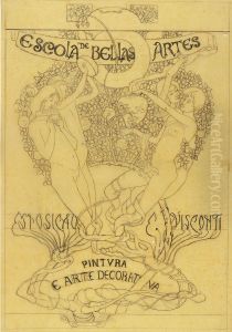 As Artes - Estudo para a capa do catalogo da Exposicao de 1901 by Eliseu Visconti