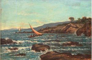 "scene Dans Un Port Mediterraneen". by Henri Chevalier