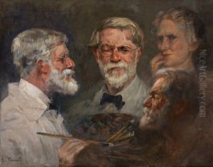 Autorretrato em tres posicoes by Eliseu Visconti