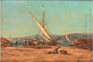 "pecheurs En Barque Dans Une Crique Mediterraneenne". "pecheurs En Barque Dans Une Crique Mediterraneenne".