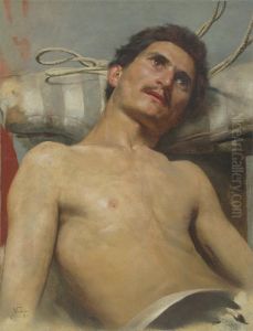 Nu masculino recostado by Eliseu Visconti