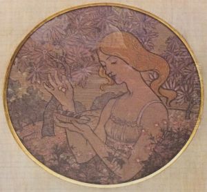 A Primavera - Estudo para prato em ceramica A Primavera - Estudo para prato em ceramica