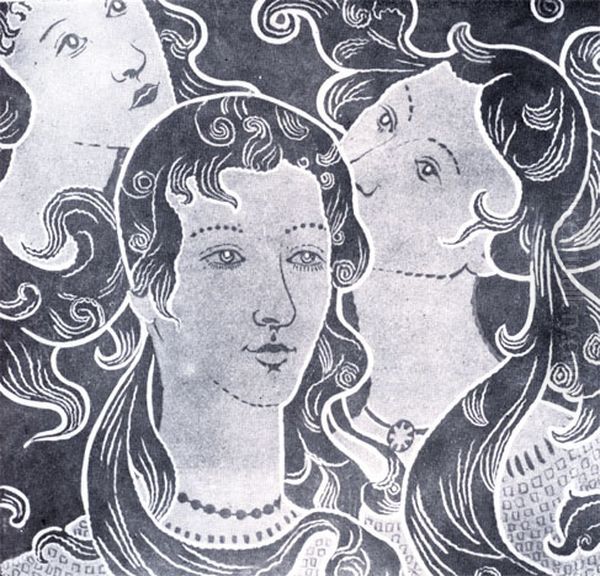 As tres virgens - Estudo para tecido - view 1