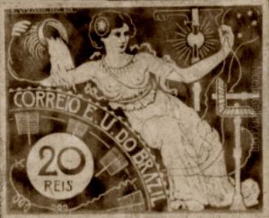 A Eletricidade - Projeto para selo integrante da colecao vencedora do Concurso dos Correios de 1904