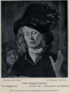 Singing Youth with a boy at his right by Frans Hals