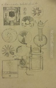 Estudo preliminar para o selo "A Eletricidade" by Eliseu Visconti