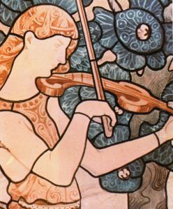 A Musica - Estudo para Vitral by Eliseu Visconti