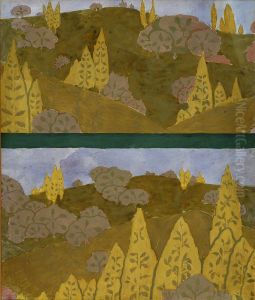 Paisagem - Estudo para marchetaria by Eliseu Visconti