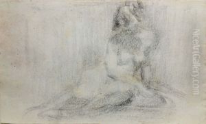 Nu feminino sentado by Eliseu Visconti