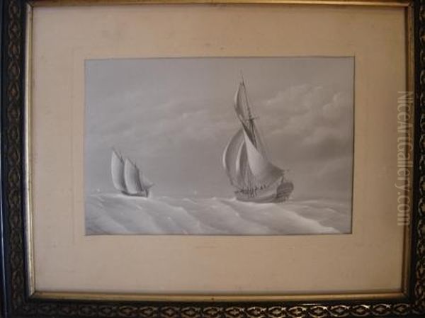 Deux Voiliers En Pleine Mer - view 1