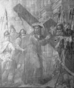 Jesus ajudado pelo Cireneu, da colecao Museu Historico Nacional by Museu Historico Nacional collection