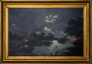 Abordagem do Encouracado Barroso e Monitor Rio Grande, da colecao Museu Historico Nacional by Eduardo de Martino
