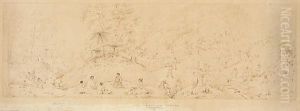 The driving creek, Coromandel, looking south by Charles Heaphy