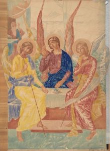 Trinity by Kuzma Petrov-Vodkin