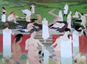 Bathing on a Summer Evening by Felix Vallotton
