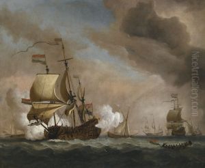 Dutch Flagship in a Fresh Quartering Breeze