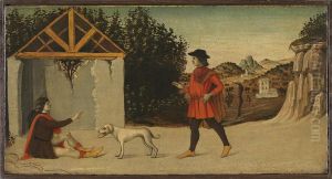 Meering between Saint Rochus an Gothardus by Bartolomeo Della Gatta