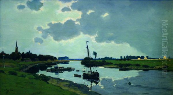 The Maas near Kessel - view 1