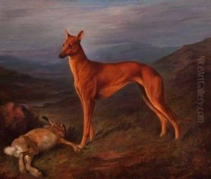 Coursing Greyhound With Hare