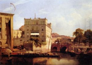 Hercules bridge in Berlin by Eduard Gaertner