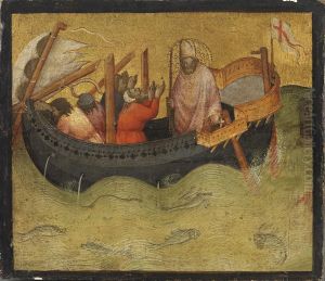 Der hl. Nikolaus hilft in Seenot by Agnolo Gaddi